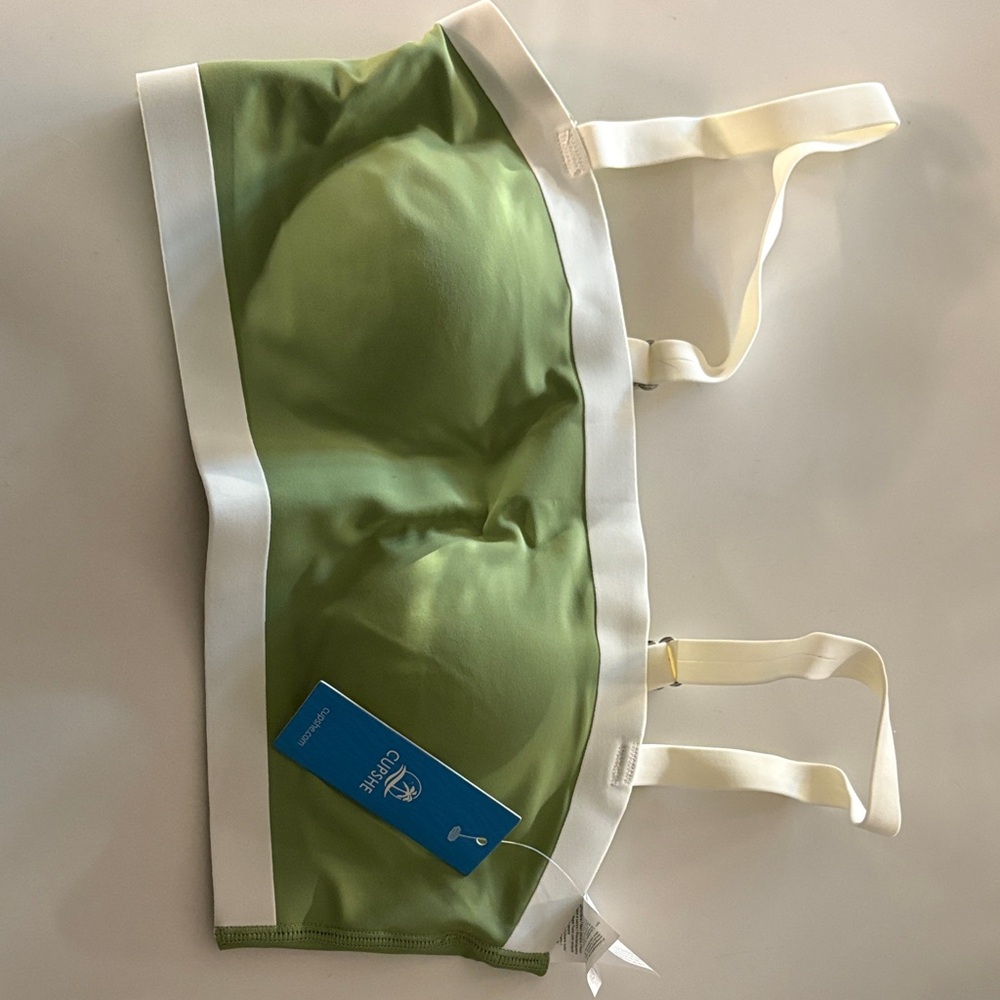 Cupshe Olive Bikini with White Band